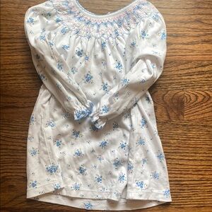 Magnolia Blue and White Floral Kids Dress